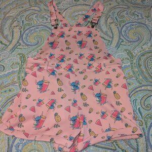 Her Universe brand Disney Lilo & Stitch Pastel Tropical Shortalls- Size Xl- NWT